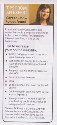 How to get found- Career tips