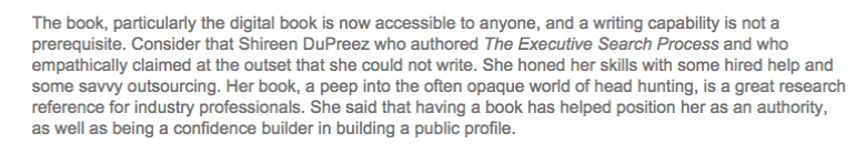 Quote in Business Chicks article 2012